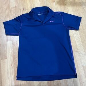 Nike Golf Blue Polo w/ Pink Accents Size L